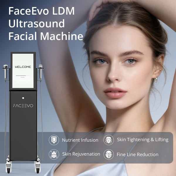 FaceEvo LDM Ultrasound Facial Machine With 3 & 10 MHz For Pro Skin Rejuvenation