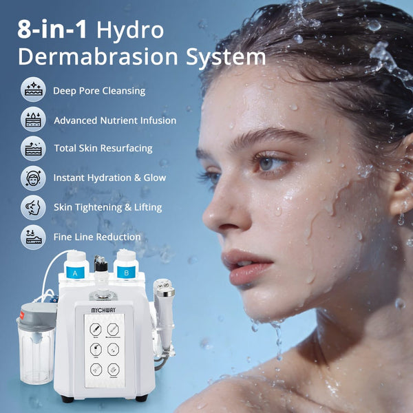 8-in-1 Hydro Dermabrasion (Aqua Peeling) System For Pro-Level Skin Rejuvenation-multifunction
