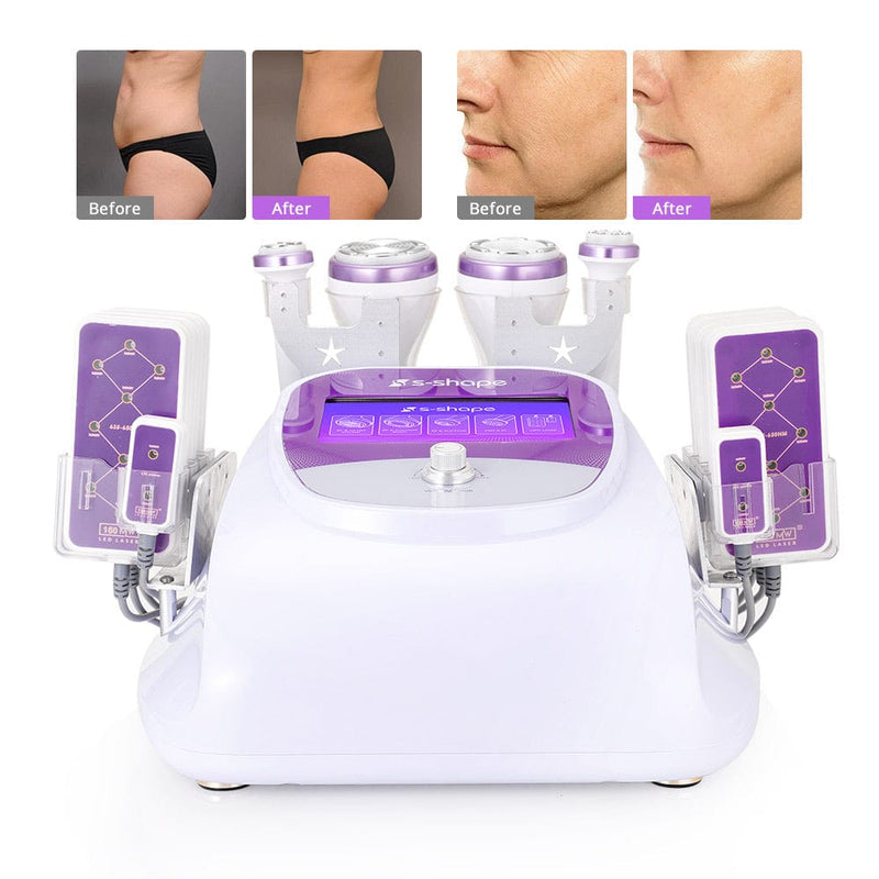 30K S-SHAPE Ultrasound & RF EMS Electroporation Vacuum Suction Body Face  Machine – Bspa Equipment