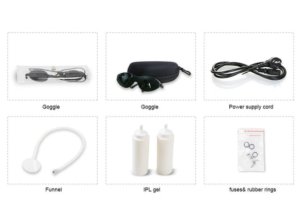 Accessories of HR-AS10 E-light SHR IPL Hair Removal Machine 