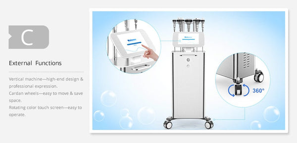 External Features of MS-54F2 5-In-1 40K Unoisetion Cavitation Machine