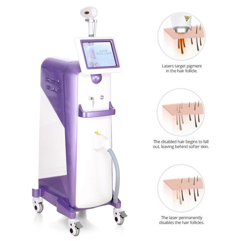 Latest 808nm Diode Laser Painless Permanent Body Face Hair Removal Machine