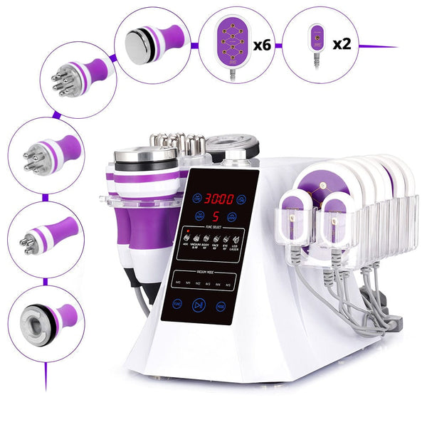 LY-54K2S 6-In-1 Cavitation Machine With 5 Handles & 6 LED Pads