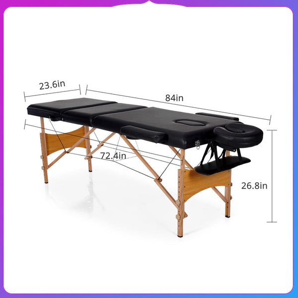 3-Folding Portable Massage Bed For Spa & Salon Use