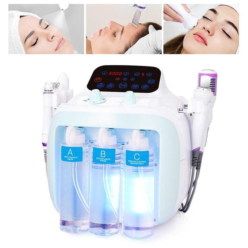 Peneelily Pro Hydro Facial Ultrasonic Bio Skin Scrubber Facial Lifting Beauty Machine Spa