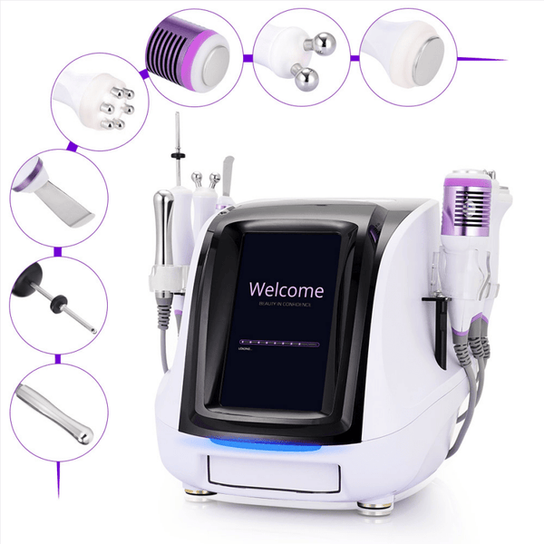 Various Handles of LS-78D5 7-In-1 Ultrasonic Facial Beauty Machine