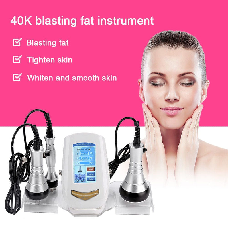 3 In 1 Ultrasonic Cavitation  Body Slimming Skin Tightening Fat Burning Machine Spa