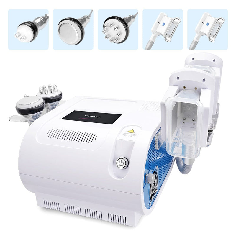 Double Handles Fat Freezing Cooling Systerm Cavitation RF Slimming Machine