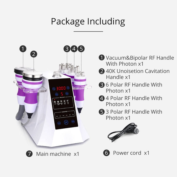 LY-54K2 5-In-1 40K Cavitation RF Vacuum Body Sculpting Machine‘s Package List