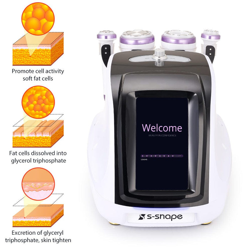 Multifunctional S-SHAPE 30K Cavitation RF EMS Vacuum Body Contouring Skin Care Beauty Machine
