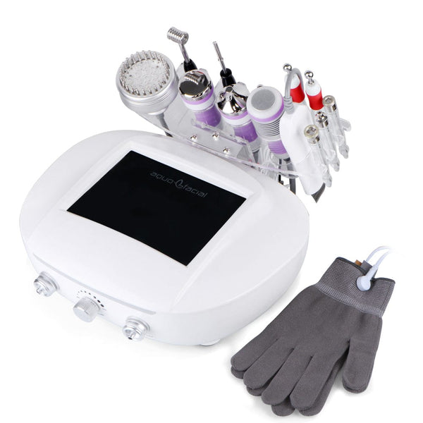 Mychway 9-In-1 3MHZ Ultrasonic Facial Device With Dermabrasion & Gloves For Skin Care