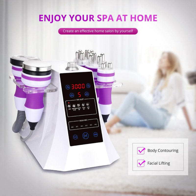 Enjoy spa at home with 5 in 1 40K Cavitation RF Vacuum Machine