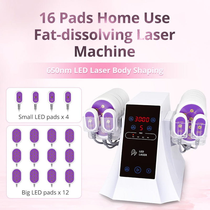 635NM 650NM LED Lipo Laser Machine with 16 Pads