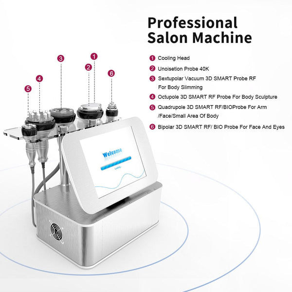 Various Handles of MS-6651 7-In-1 40K Ultrasonic Cavitation Machine