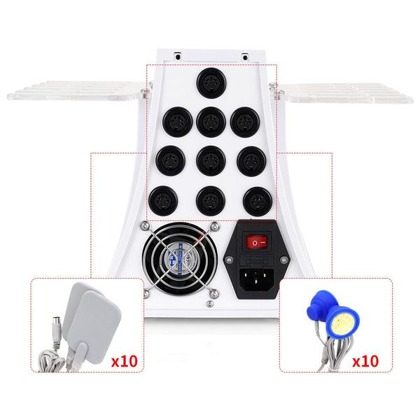 2-In-1 EMS Machine With 10 Pairs of EMS Heating Pads & 10 Pairs of Electro Suction Cups